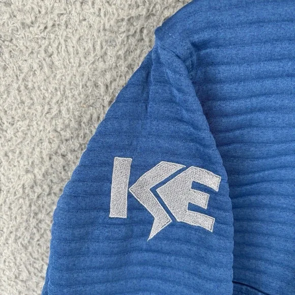 LL Bean Airlight Shirt Mens Medium Blue 1/4 Snap Pullover Sweater *Logo* - Picture 3 of 7